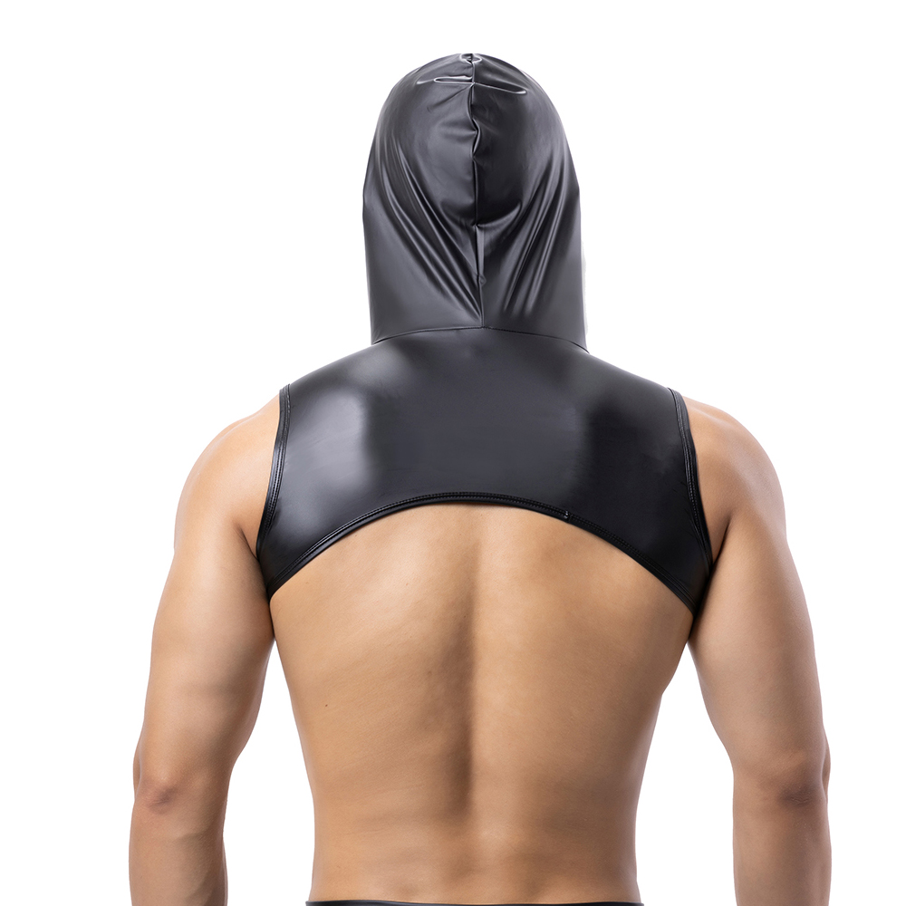 Men Faux Leather Hooded Fitnes - Gymnastic Ring recension och pris