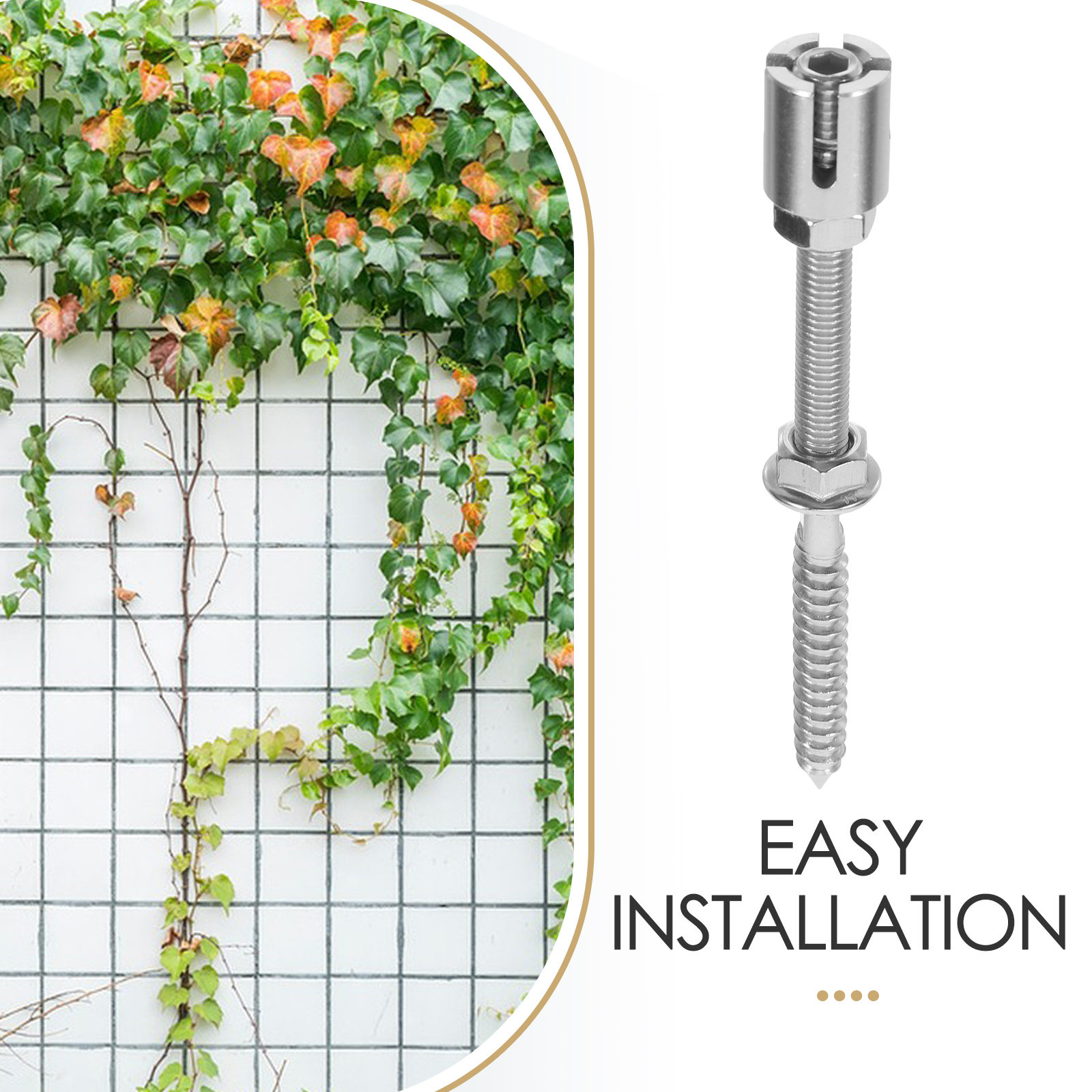 Stainless Steel Wall Trellis S - Rope Climb recension och pris
